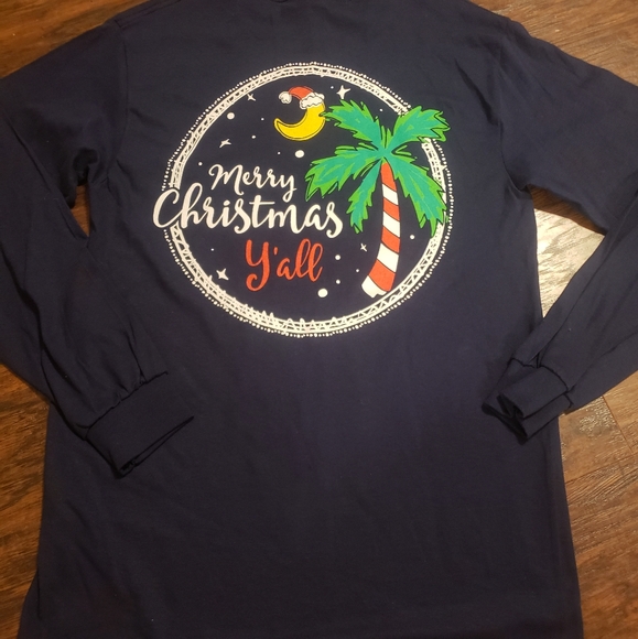 NWOT Merry Christmas Y'all LS Tshirt - Picture 1 of 5